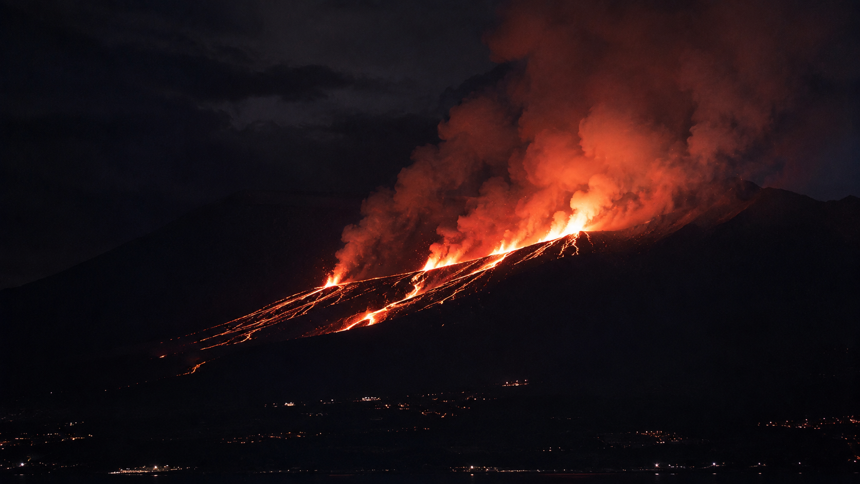 Night-time fissure eruption at Piton de la Fournaise inside the Enclos Fouqué