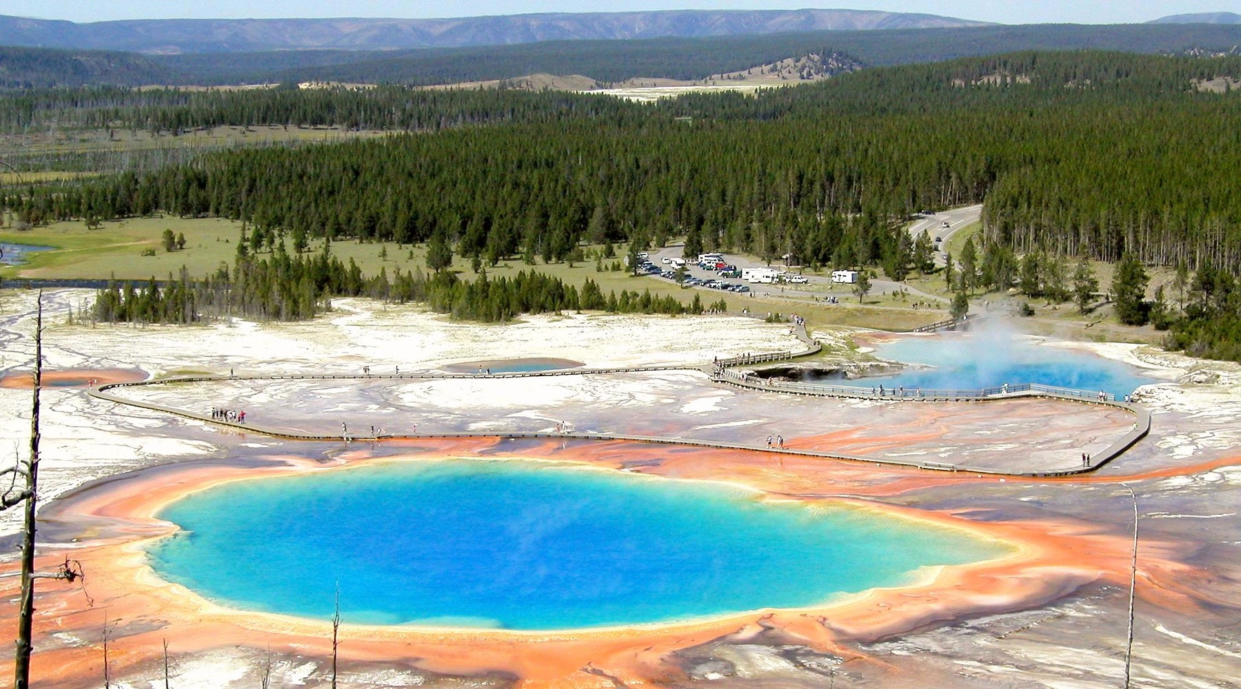 Grand Prismatic Spring and the Yellowstone Plateau